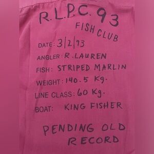 Vintage Polo Ralph Lauren 1993 RLPC Fishing